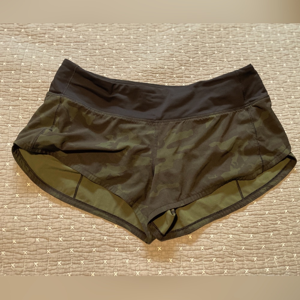 Lululemon Speed Up Low-Rise 2.5” Camouflage Shorts
